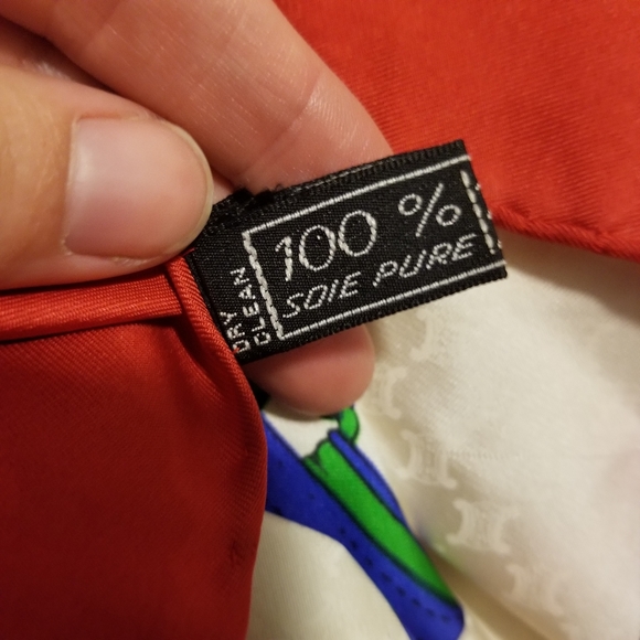 Celine Paris Silk Rolled Edge Vintage Square Equestrian Scarf - Picture 6 of 7